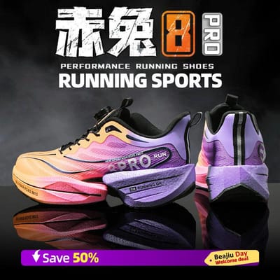 Marathon Carbon Plate Air Cushion Heren Sport Hardloopschoenen Ademend Lichtgewicht Comfortabele Sportieve Antislip Sneakers voor Dames 44 paars