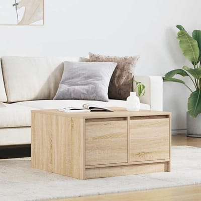 vidaXL - Salontafel - met - lades - 70,5x70x40 - cm - Sonoma - eikenkleurig