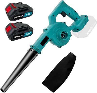 Accu Bladblazer - Tuinblower Stofzuiger - Tuinonderhoud Schoonmaken - 2-in-1 Blaas Zuigfunctie - 18000 RPM - Groen