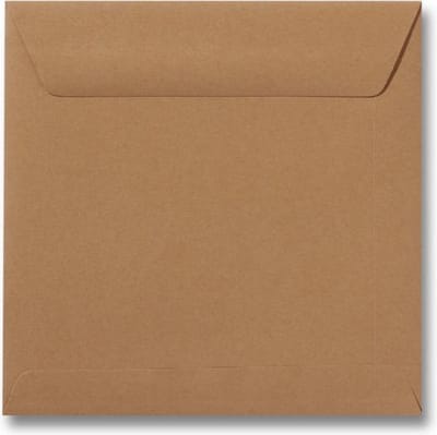 Envelop 22 x 22 Bruin, 60 stuks
