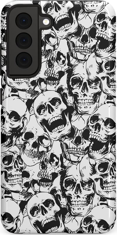 Casetastic Hoesje Geschikt voor Samsung S21 FE - Stijlvolle Beschermende Duo-layer Case - Lachende dood