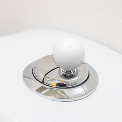 Toilet Knop - Spoelknop - Badkamer Reparatie - Ronde Vorm - 1 Stuk - Wit