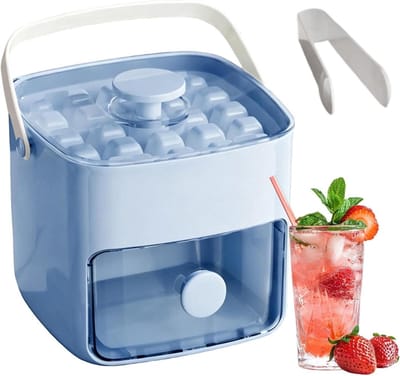IJsblokjesmaker Emmer - Drankkoeler Vorm - Dranken Koelen - Dubbellaags Ontwerp - 17 cm Breed - C