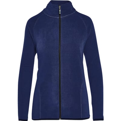 Navy micro-fleece dames model met rits en opstaande kraag model Signature Tagless merk SG maat S