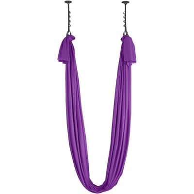 Luchtzijde & Yogazwaai, 8,7 Yards, Aerial Yoga Hangmat Kit met 100gsm Nylon Stof, Volledige Tuigage Hardware & Eenvoudige Installatiegids, Antigravitatie Vliegen