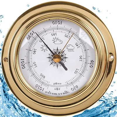 Analoog Weerstation - Weersvoorspeller - Weer Monitoren - Messing Behuizing - 38 inch - Messing