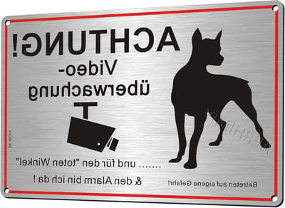 Videobewaking Bord - Aluminium Waarschuwingsbord - Beveiliging Huis - Geborsteld Aluminium - 20 x 30 cm - Zilver