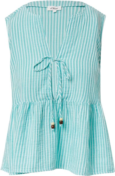 s.Oliver - female - Mouwloze blouse in een relaxed fit met strikdetail