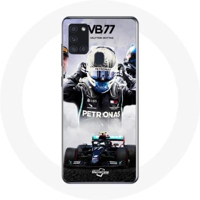 Hoesje - Formule 1 - Galaxy A21S - Valtteri Bottas - Zwart - Hard beschermhoesje