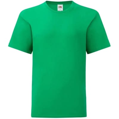 Fruit Of The Loom Kids Iconisch 150 T T-shirt Verde - 3-4 Años