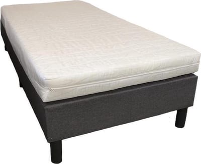 Bed4less Boxspring 90 x 200 cm - Met Matras - Eenpersoons - Antraciet