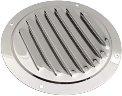 2x Ronde Ventilatie Rooster 5 Inch RVS 316 voor Boot, Wand of Plafond