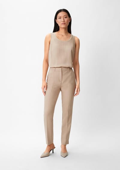 Vrouwelijke pantalon met splitzoom COMMA