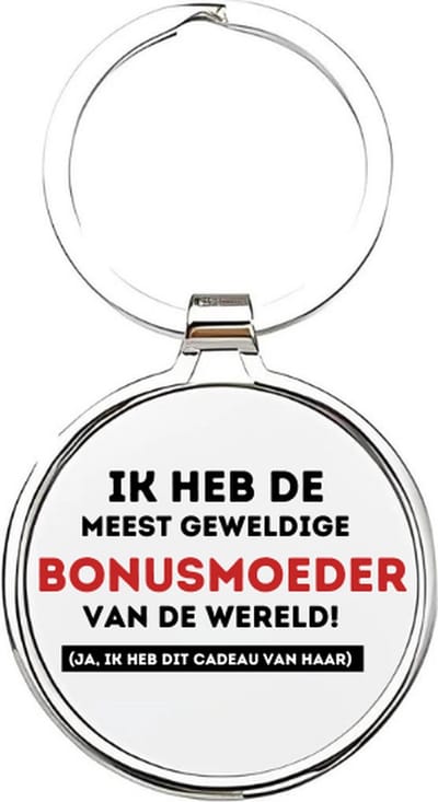 Akyol - ik heb de meest geweldige bonusmoeder van de wereld Sleutelhanger - Bonusmoeder - de liefste bonusmoeder - bonusmoeder sleutelhanger - mama sleutelhanger - sleutelhanger mam - familie sleutelhanger - moederdag cadeautje - mama - 4 x 7,5 CM