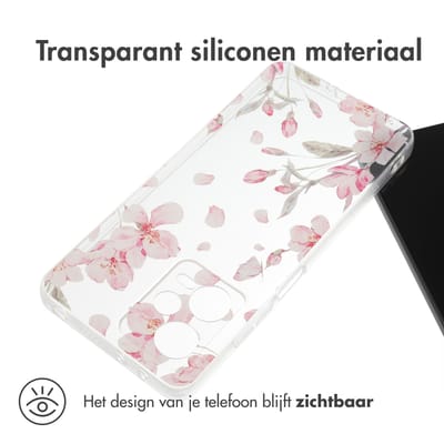 imoshion Hoesje - Geschikt voor Xiaomi Redmi Note 12 Pro - Design hoesje verpakking - Blossom Watercolor