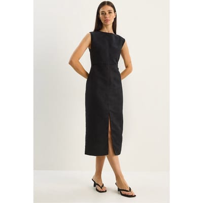 Faux Suède Midi-jurk