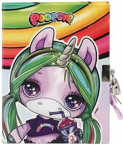 Karactermania - Poopsie Slime Surprise Regenboog Dagboek met Slotje - Notitieboek