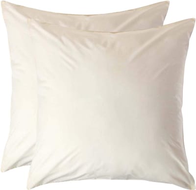 Homescapes Kussensloop 80x80 cm Set van 2 – Crème – 100% Egyptisch Perkal Katoen – 200 TC