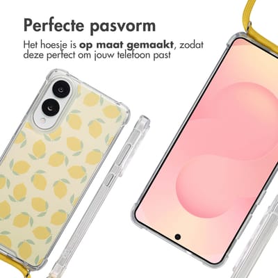 imoshion Hoesje - Geschikt voor Samsung Galaxy S25 Edge - Design Hoesje met Koord - Citrus Dream