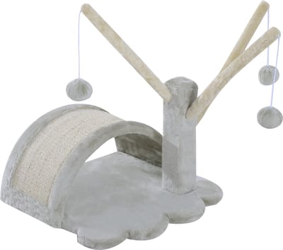 PawHut Kattenboom krabboom speelboom boom bal katten lichtgrijs D30-100