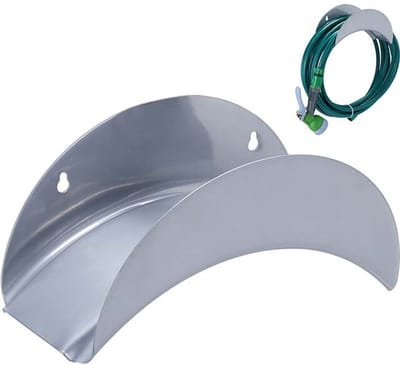 Bradas wandslanghouder – Metaal – Inclusief schroeven en plug – Tuinslanghouder muur – Ruimtebesparend en stevig