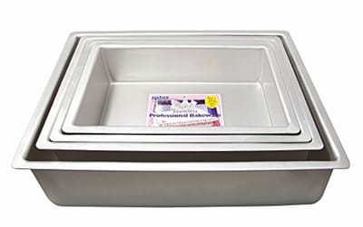 Oblong Cake Pan 7 x 11 x 3 Inch - Aluminium, Diep