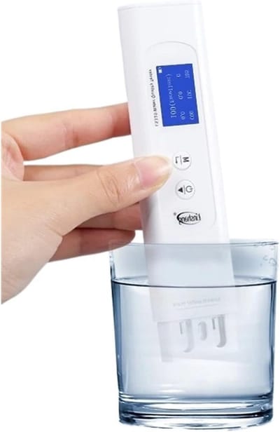 Waterkwaliteit Tester - TDS Meter - Water Kwaliteit Meten - 6-in-1 Meting - Pen Vorm - Zwart