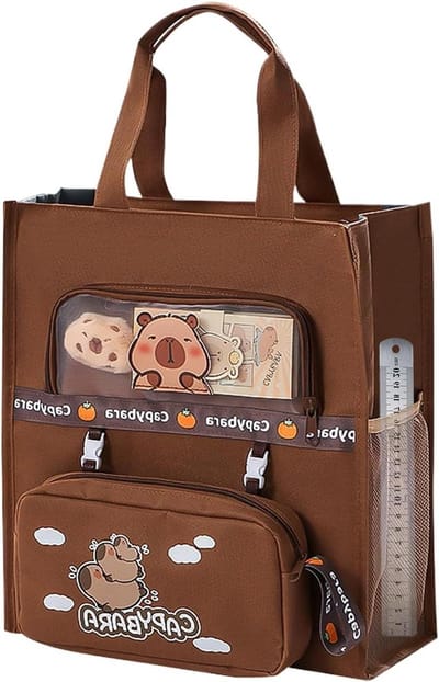 Canvas Draagtas - Dierlijke Tas - Dagelijks Gebruik - Grote Capaciteit - 30 x 14 x 34 cm - Meerdere Kleuren