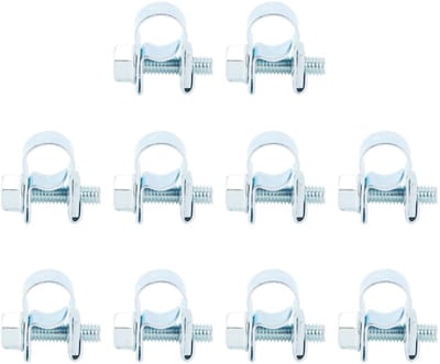 Dailygoods - 10 stuks Mini slangklemmen, verstelbare kleine slangklemmen, voor waterleidingen, luchtslangen, siliconen slangen (6-8 mm)