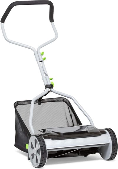 Zyrex® Grasmaaier Handmatig – Handmaaier Met 20 liter Opvankzak – Grasmaaiers – Grijs - 53cm x 43cm x 26cm