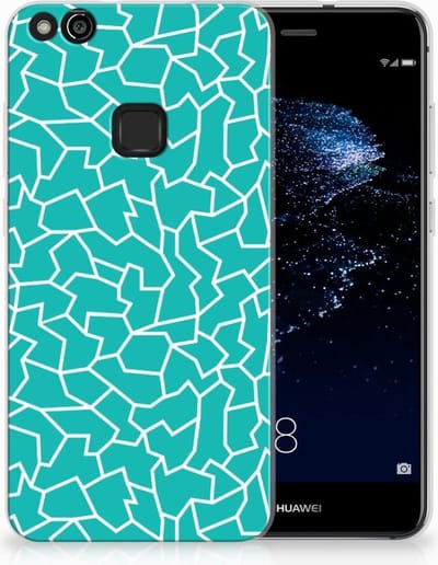 Back Cover voor Huawei P10 Lite Hoesje maken Cracks Blue