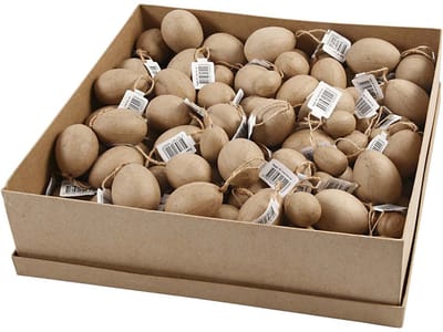 Eieren, H: 3-4-5-6 cm, 140 stuk/ 1 doos