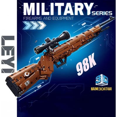 Kar98K Bouwsteen Model Kan Schieten Zwaar Sluipschuttersgeweer Bakstenen Assembleren WW2 Wapens Serie Educatief Speelgoed voor Kinderen