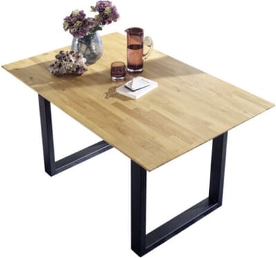 Eettafel Silje uitschuifbaar Eiken 160-210 x 90 cm - Onbehandeld | Meubelplaats