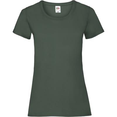 Fruit of the Loom Dames/Dames Valueweight T-Shirt (Fles groen)