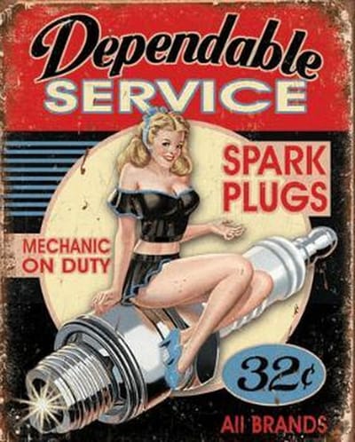 Garage reclamebord en wandbord dependable service