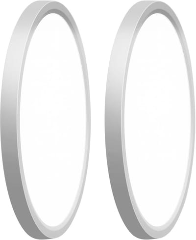2x LED Plafondlamp met Bewegingsmelder Binnen - 23cm Rond - 18W - 4000K Koel Wit Licht