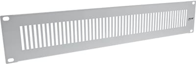 19 inch ventilatiepaneel | verticale sleuven | 2U | grijs