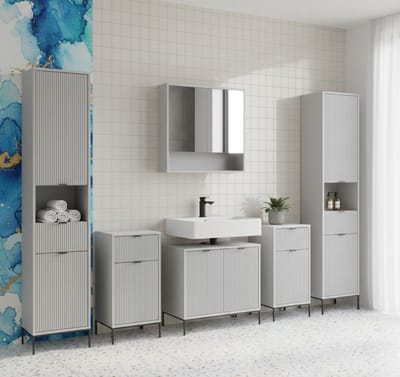 Luxe Opbergkast – Grijs – 40x35x190 cm – Industrohome