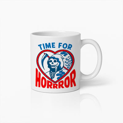 Time for Horror Mok 330ml – Grappige Halloween Schedel Koffiebeker, Griezelig Cadeau voor Horrorfilm Fans