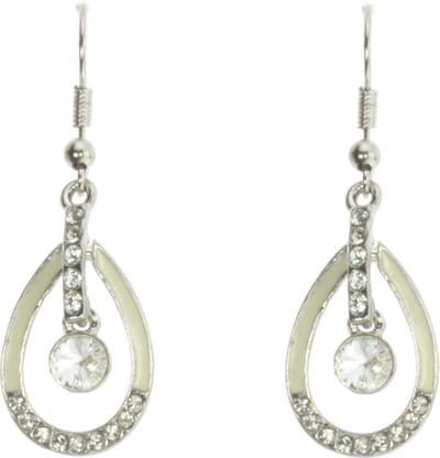 Behave - Oorhangers druppel steentjes - Glam stijl - 3,7 cm
