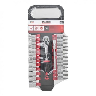 Kreato Dopsleutelset KRTH30108 - 1/4" - 28 stuks