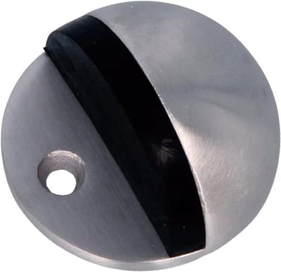Amig - Deurstopper - Ø45 x 25 mm - Vloermontage met schroef - Eenvoudige bevestiging om muren te beschermen tegen stoten en krassen - Voorkomt dat deuren dichtslaan - Mat 18/8 roestvrij staal