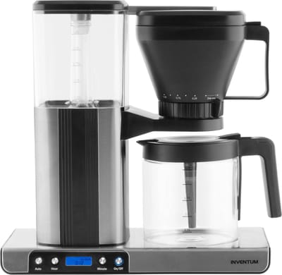 Inventum KZ813D - Koffiezetapparaat - 1,25 liter - 10 kopjes - Filter 1x4 - Glazen kan - Warmhoudfunctie - Filterkoffie - Zwart/RVS