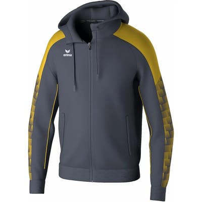 Erima Evo Star Trainingsjack Met Capuchon Heren - Slate Grey / Geel | Maat: 3XL