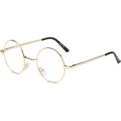 Lunettes de Soleil Rondes Classiques Vintage Monture Métallique Conduite Myopie Lunettes de Soleil sur Ordonnance 0 -0,5 -1,0 -2,0 Jusqu'à -5,0 Myopia -1.0 beige