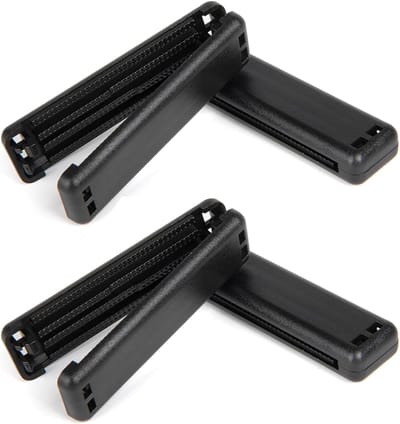 Veiligheidsgordelclips set van 4, universele gordelstoppers voor auto, gordelhouder en drukregelaar voor schouders en nek, compact en praktisch voor extra comfort en veiligheid