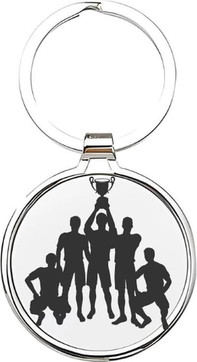Akyol - voetbalteam Sleutelhanger - Voetbal - voetballers - cadeau - sport sleutelhanger - sport - gepersonaliseerd - voetballers - baller - sleutelhanger voor voetballers - goal - sleutelhanger voor jongens - bal - ballen - voetbal - 4 x 7,5 CM