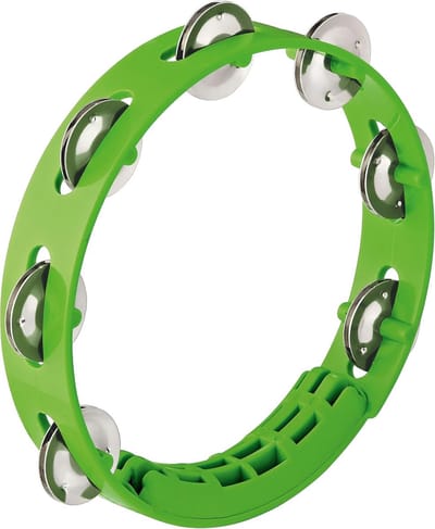Handzame Tamboerijn - Percussie Instrument - Muziek Maken - Lichtgewicht ABS - Compact Formaat - Gras Groen