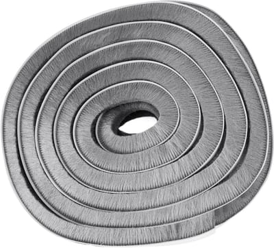 Effectieve Borstelafdichting voor Deuren en Ramen, Zelfklevende Weerstrip van 6M x 9mm x 15mm, Ideaal voor Kieren en Tochtbestrijding, Grijs
